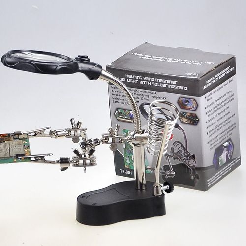 Maintenance auxiliary clamp light magnifying glass mobile phone motherboard digital equipment repair tool table hardware worker Tool