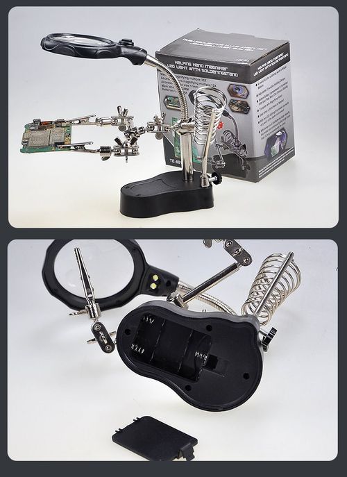 Maintenance auxiliary clamp light magnifying glass mobile phone motherboard digital equipment repair tool table hardware worker Tool