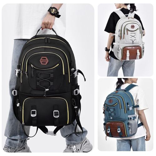 New high-looking casual backpack, large capacity, high-end travel bag, mountaineering bag, Oxford cloth backpack