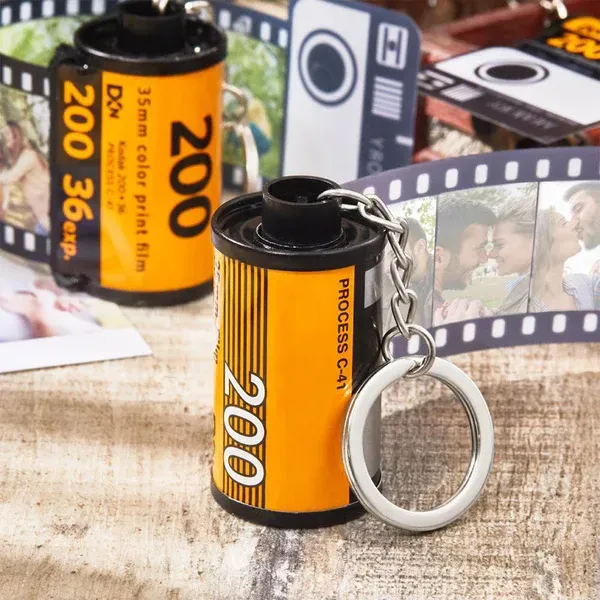 Custom Colorful Camera Roll Keychain Romantic Personalized Gifts, Halloween Gift