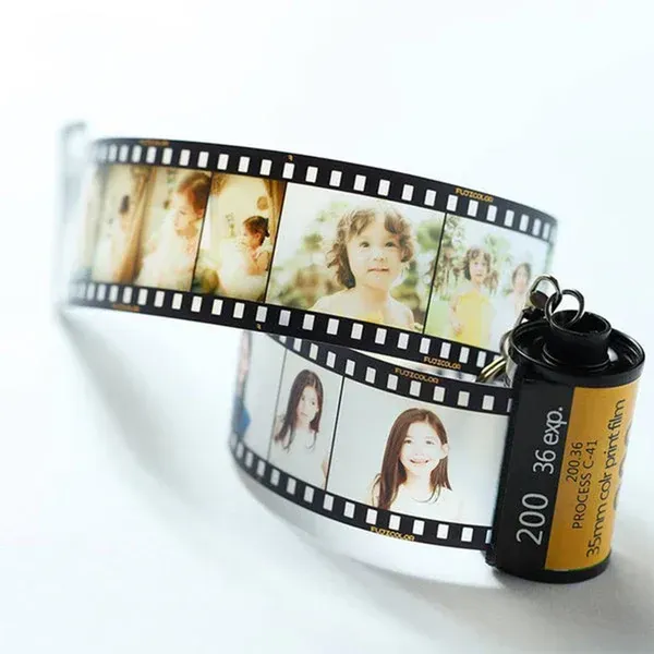 Custom Colorful Camera Roll Keychain Romantic Personalized Gifts, Halloween Gift