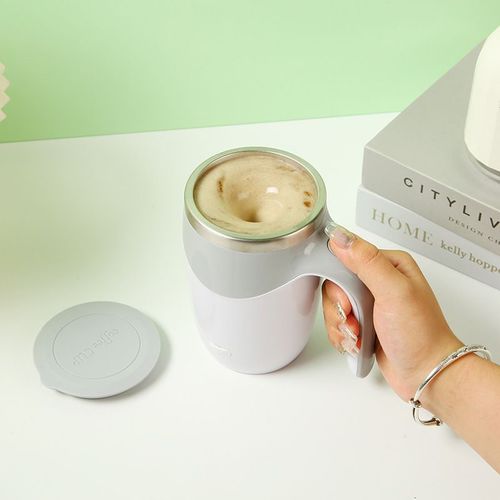 Fully automatic USB charging mixing cup office lazy portable coffee mixing cup stainless steel smart mixing cup