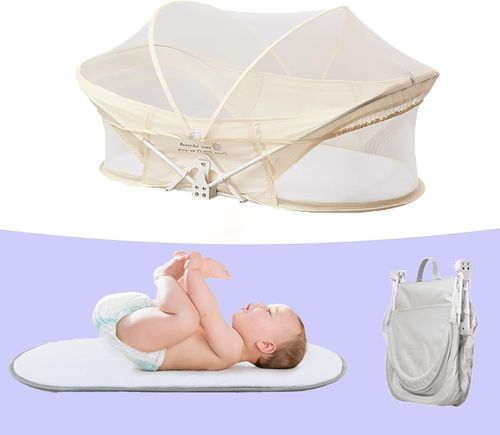 Baby Bedside Crib,baby bedside sleeper,foldable Travel Bassinet,Portable Baby Bassinet,bedside Bassinet For Baby,baby Bassinets Bedside Sleeper,with Mosquito Net Lightweight Washable Foldable