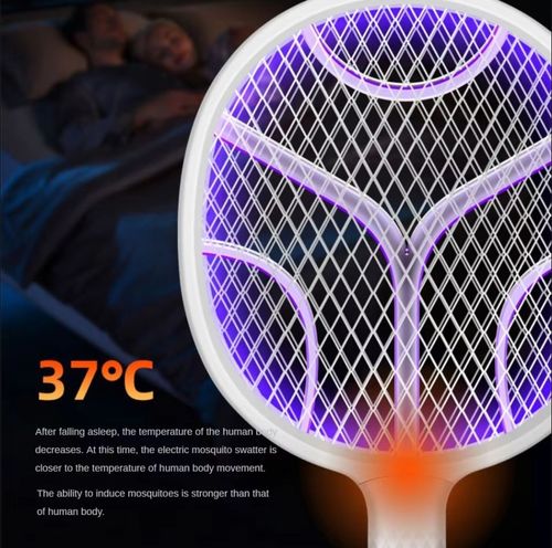 Electric Mosquito Swatter Pp Material Three-in-one Usb Charging Rechargeable Lithium Battery Mosquito Repellent Fly Swatter