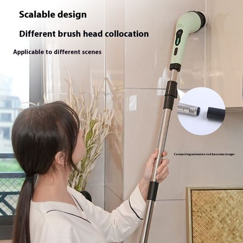 Electric cleaning brush cordless electric mop replacement brush head artifact tile floor seam bathroom toilet The floor washing machine