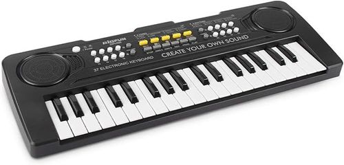 Kids Keyboard Piano, 37 Key Portable Electronic Piano for Kids, Digital Music Piano Keyboard Educational Toys for 3 4 5 6 7 8 Year Old Girls Boys (Black)
