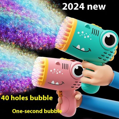 Children's bubble machine 40-hole dinosaur bubble gun electric handheld bubble blowing machine toy