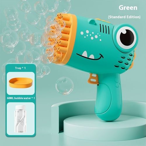 Children's bubble machine 40-hole dinosaur bubble gun electric handheld bubble blowing machine toy