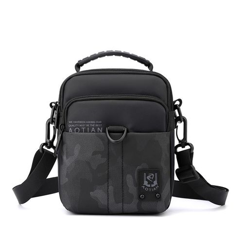 AOTIAN brand Men's Shoulder Bag Multi-pocket Man Crossbody Bag Boys Messenger Bag Business Male Camouflage tote Handbags  Black