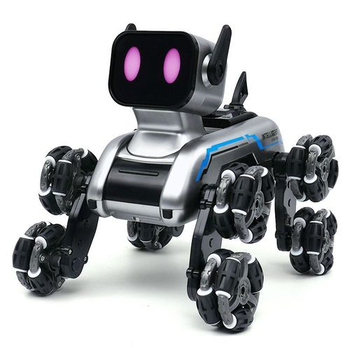 Children's Intelligent Remote Control Robot Dog Toy Car Eight-Wheel Stunt Mechanical Dog Gesture Sensing Climbing Car