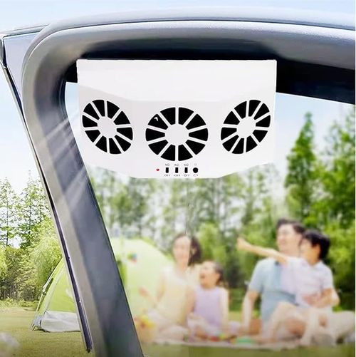 Solar Car Fan Auto Power Air Vent Fan for Car,portable Saving Energy Vehicle Window Cooler Fan, Car Exhaust Fan Cooler Circulate Ventilator ,suitable for Most Cars