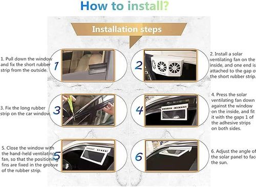 Solar Car Fan Auto Power Air Vent Fan for Car,portable Saving Energy Vehicle Window Cooler Fan, Car Exhaust Fan Cooler Circulate Ventilator ,suitable for Most Cars
