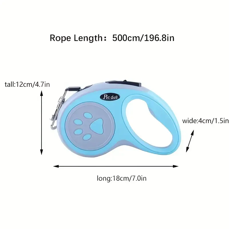 Dog walking retractable leash