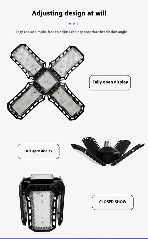 High power changeable light bulbs led energy saving lamps wholesale high brightness folding diamond Garage light-80w black diamond 5+1 wide pressure model