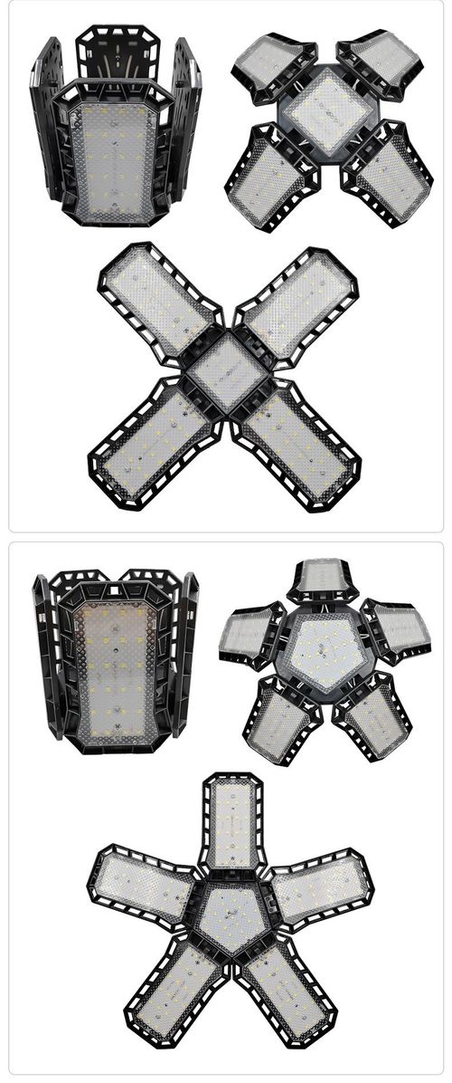 High power changeable light bulbs led energy saving lamps wholesale high brightness folding diamond Garage light-80w black diamond 5+1 wide pressure model