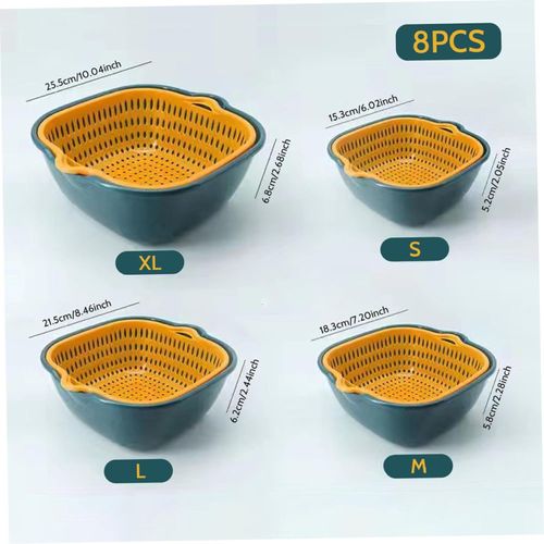 Drain basket set of eight
