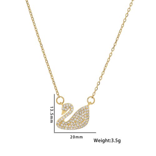 Swan Necklace Gold and Silver  2PCS