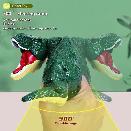 Press Dinosaur Swing Gun Tyrannosaurus Rex Cartoon Toy Joints Movable Telescopic Swinging Head Dinosaur