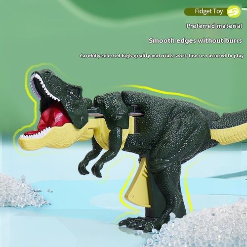 Press Dinosaur Swing Gun Tyrannosaurus Rex Cartoon Toy Joints Movable Telescopic Swinging Head Dinosaur