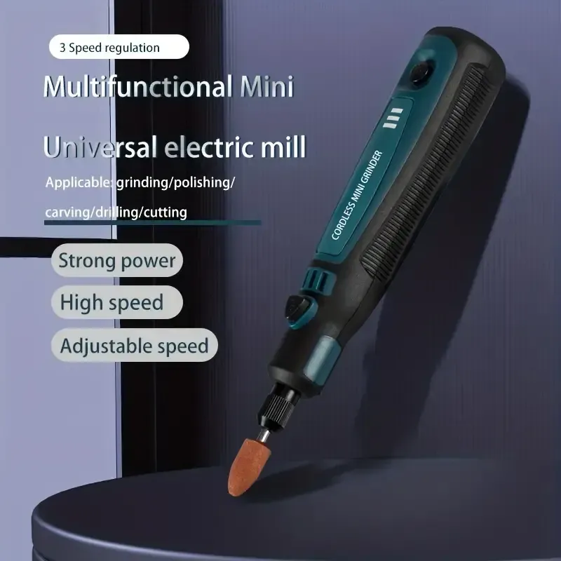 Mini Electric Grinder Pen - Compact, USB Rechargeable, Handheld Engraving Tool for Jade, Polishing, and DIY Projects - Portable, Easy-to-Use, and Versatile Power Tool with Electric Grinder Set