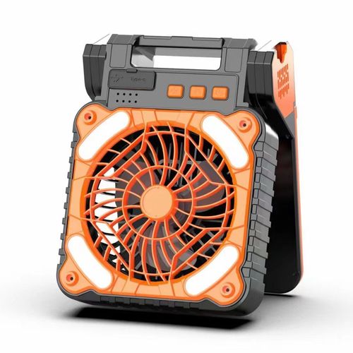 Solar fan camping tent small fan rechargeable night light mini portable power bank outdoor camping fan