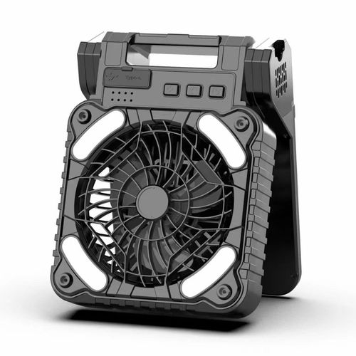 Solar fan camping tent small fan rechargeable night light mini portable power bank outdoor camping fan