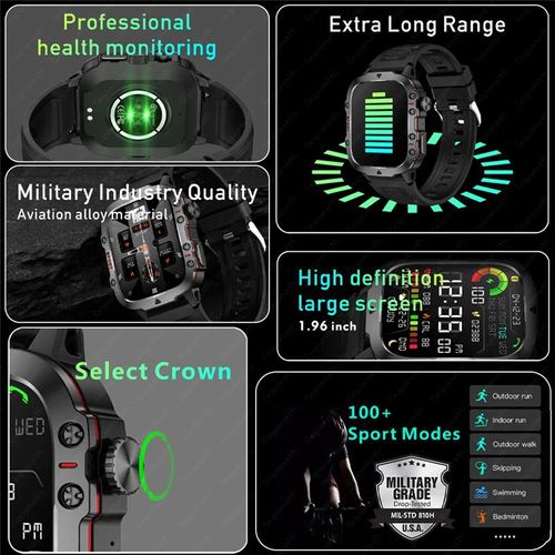 Popular 3ATM outdoor multi-sport smart watch, Bluetooth call phone, super long standby time