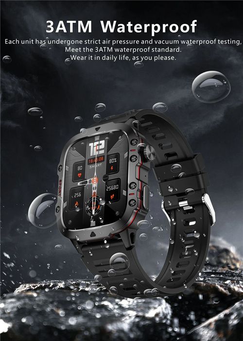 Popular 3ATM outdoor multi-sport smart watch, Bluetooth call phone, super long standby time
