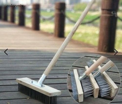 Floor Cleaning Brush Cleaning Garden Flooring Green Moss Outdoor Stainless Steel Cement Floor