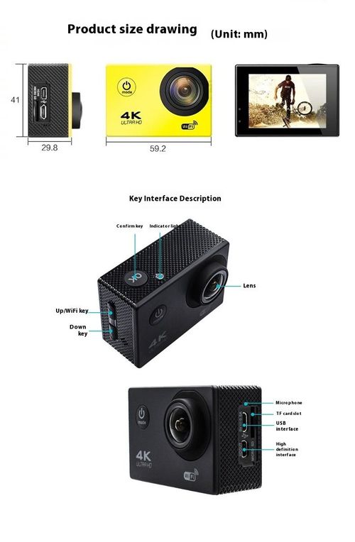 4k action camera camera wifi diving action camera DV HD waterproof outdoor underwater camera