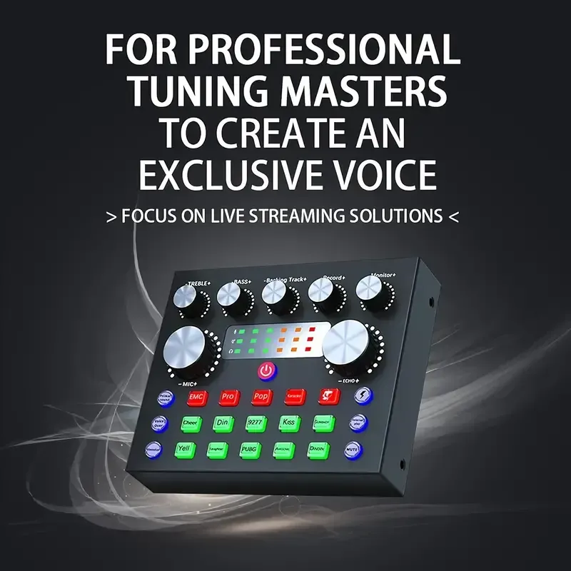 V8S English live broadcast sound card cross-border hot model can be equipped with bm800 cantilever set sound card set directly sound card