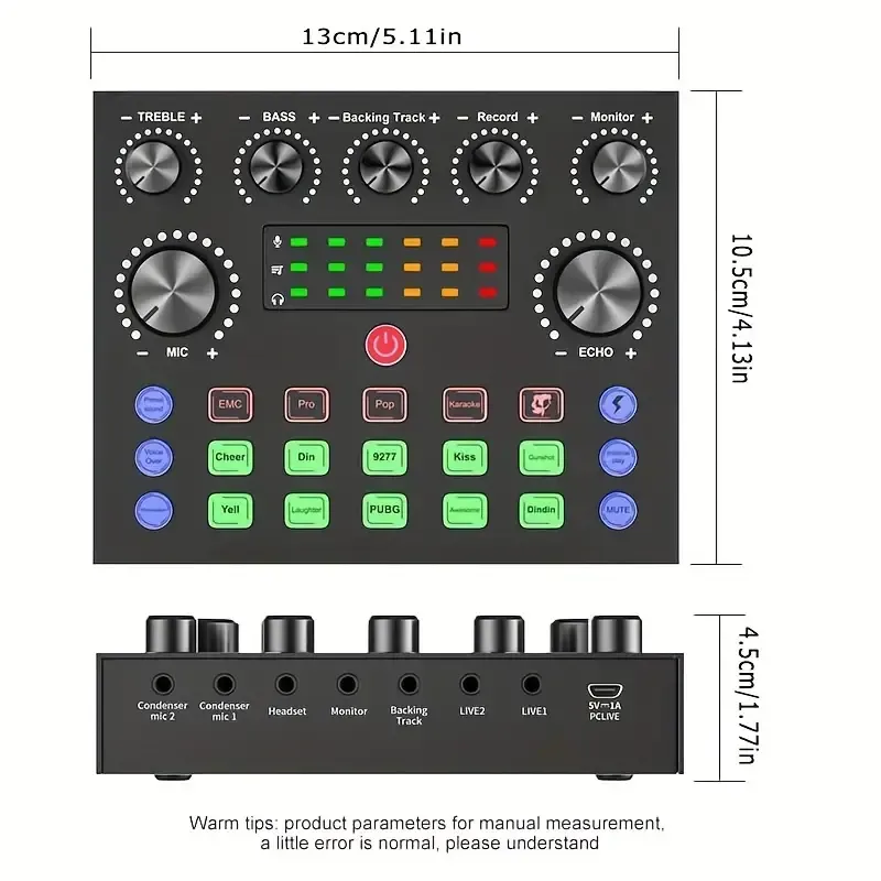 V8S English live broadcast sound card cross-border hot model can be equipped with bm800 cantilever set sound card set directly sound card
