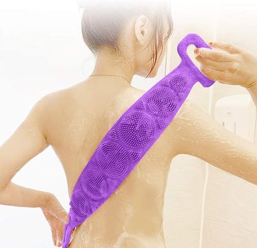 Silicone Body Scrubber Belt (3 pieces, random colors)