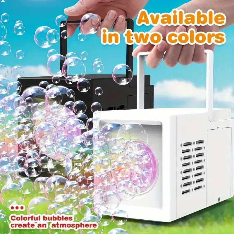 Popular portable bubble machine, portable parent-child interactive birthday gift, outdoor entertainment bubble blowing toy