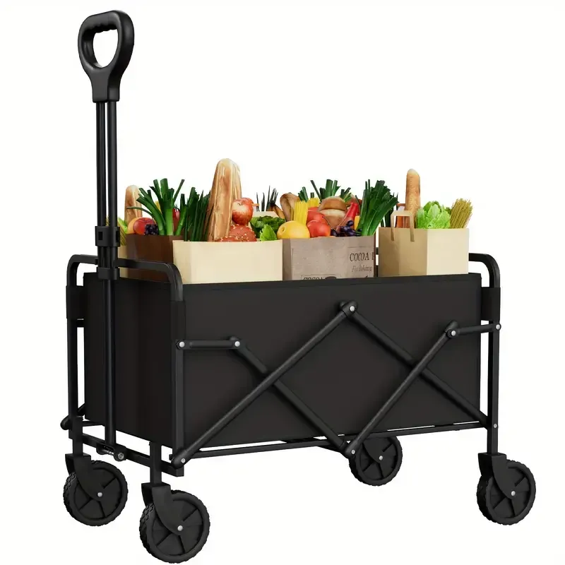Outdoor camping car, camper car, stall cart, folding rear door camping cart, large capacity shopping cart