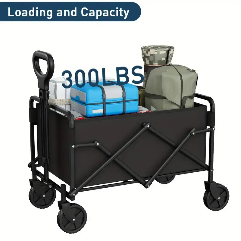 Outdoor camping car, camper car, stall cart, folding rear door camping cart, large capacity shopping cart