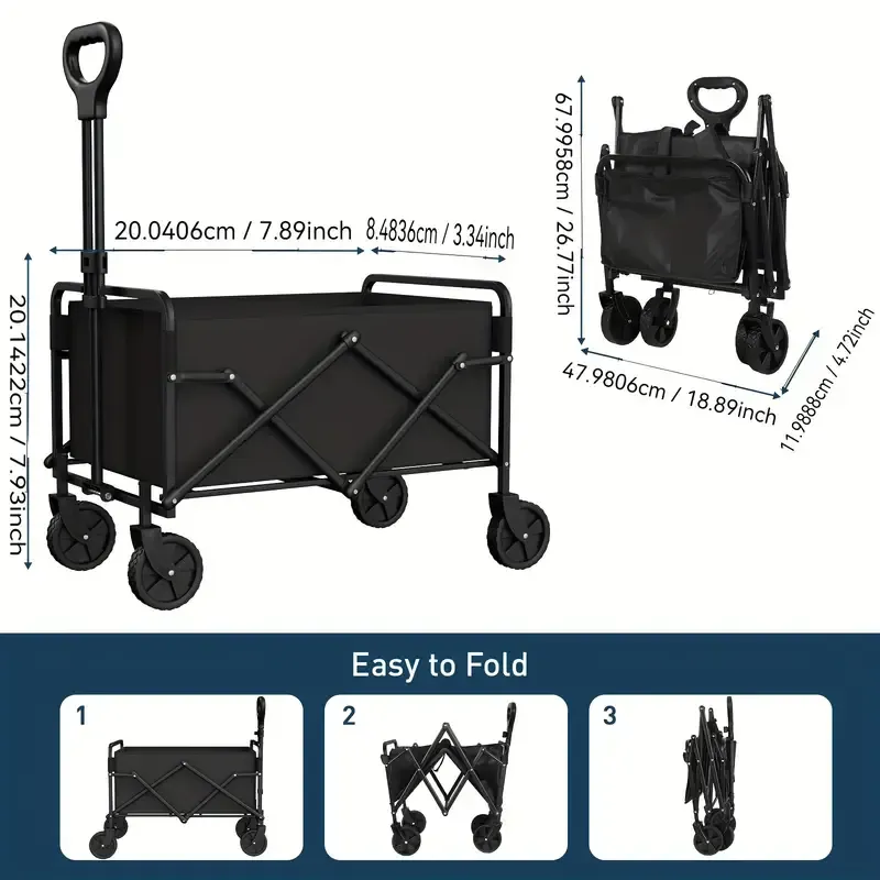 Outdoor camping car, camper car, stall cart, folding rear door camping cart, large capacity shopping cart