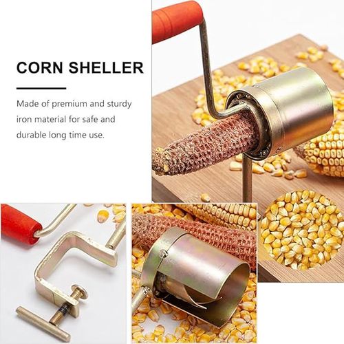 DOITOOL Corn Stripping Tool Hand Corn Sheller Iron Corn Stripper Cutter Cob Corn Peeler Corn Thresher Slicer for Home Kitchen with Serrated