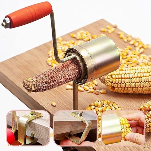 DOITOOL Corn Stripping Tool Hand Corn Sheller Iron Corn Stripper Cutter Cob Corn Peeler Corn Thresher Slicer for Home Kitchen with Serrated