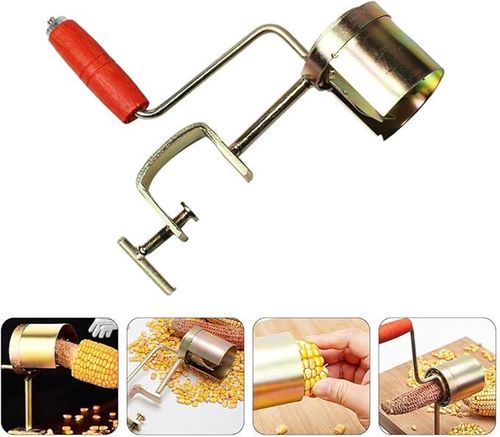 DOITOOL Corn Stripping Tool Hand Corn Sheller Iron Corn Stripper Cutter Cob Corn Peeler Corn Thresher Slicer for Home Kitchen with Serrated