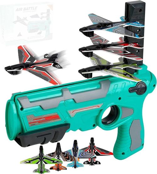 Airplane launcher toy with foam glider