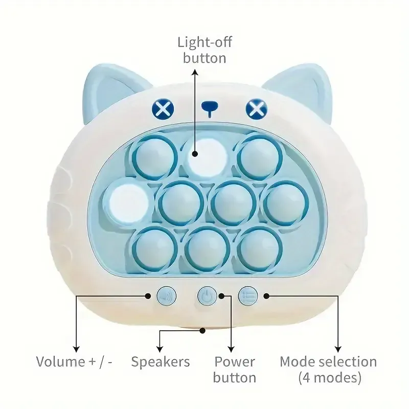 1pc Light Up Pro: Fast Push Puzzle Game Console For Kids - Fun Electronic Game Christmas, Halloween, Thanksgiving Gift