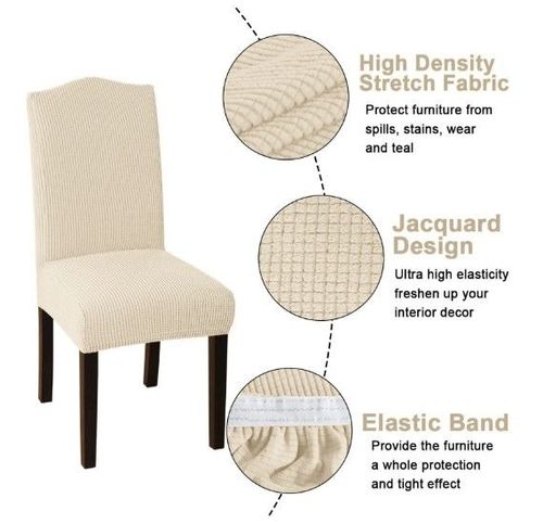 ChairCover Jacquard Universal Dining Elastic Dining Room Chair Slipcover Multicolor Chair Protector Slipcover for Hotel Banquet Wedding Restaurant