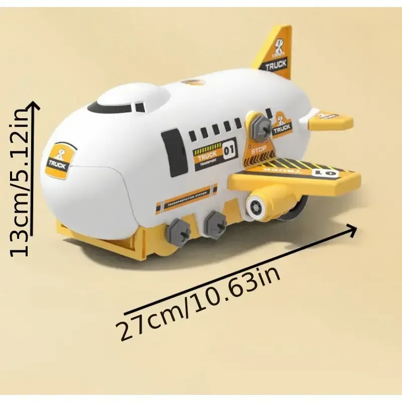 Detachable toy airplane children's puzzle screwing baby assembly tool little boy inertial engineering vehicle