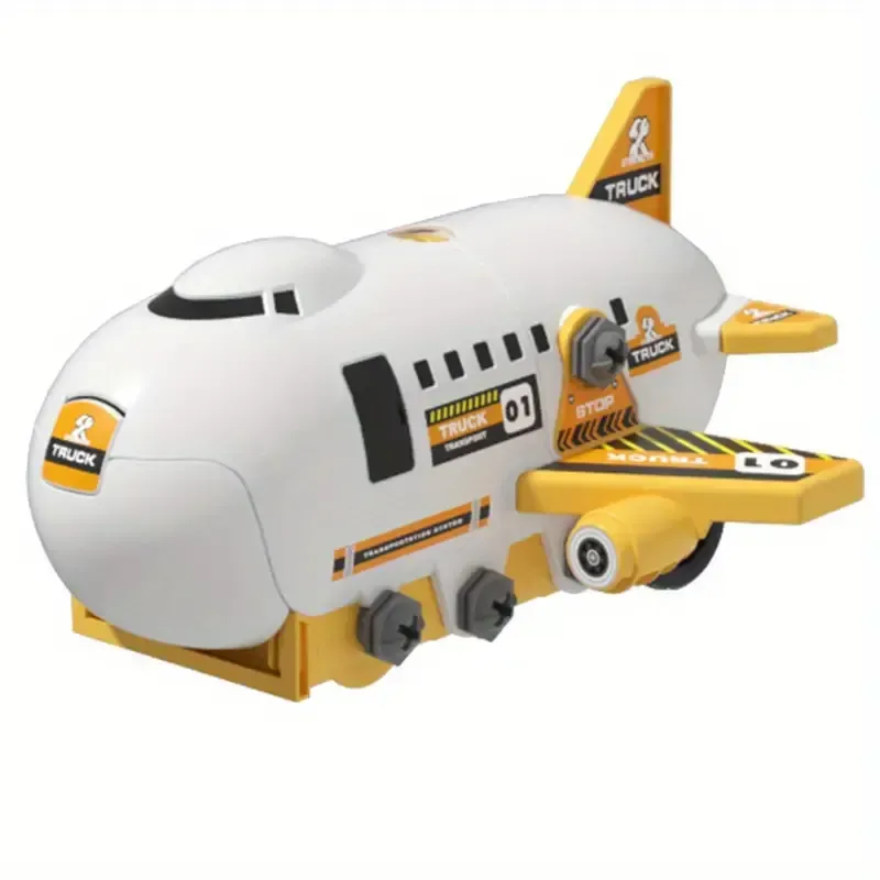 Detachable toy airplane children's puzzle screwing baby assembly tool little boy inertial engineering vehicle