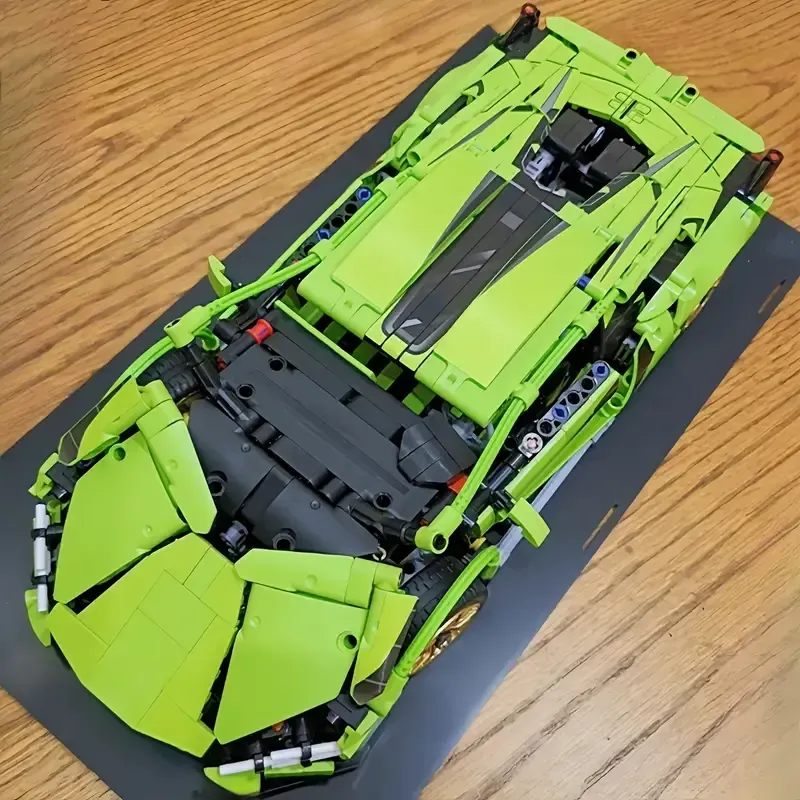 LEGO Lamborghini factory model assembled building blocks educational toy