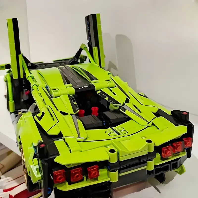 LEGO Lamborghini factory model assembled building blocks educational toy