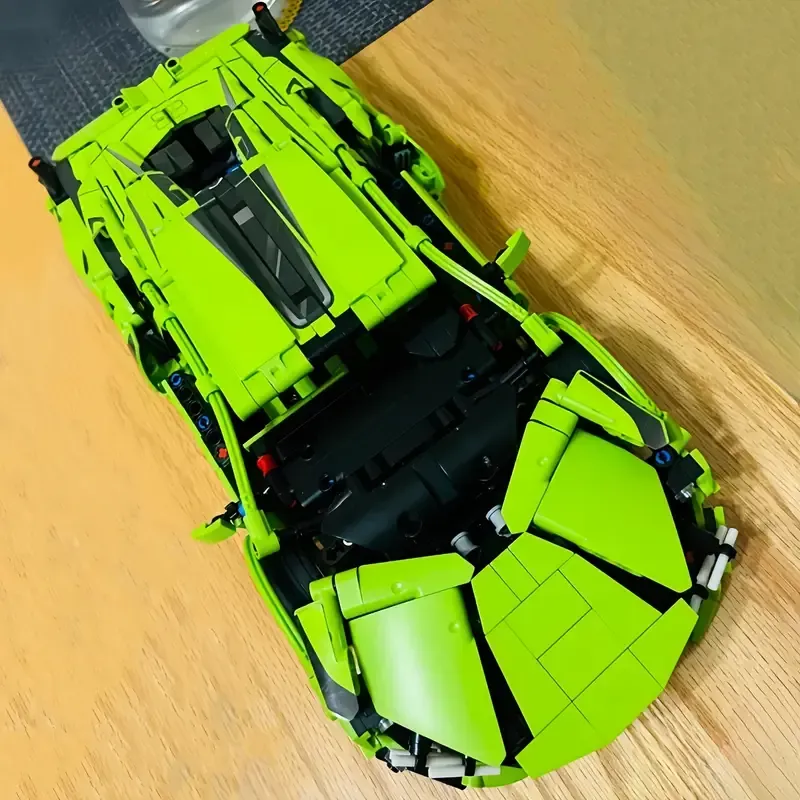LEGO Lamborghini factory model assembled building blocks educational toy