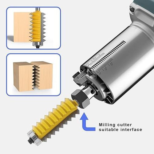 Drill Bit 8mm Shank Tenon Woodwork Cone Tenoning Bit Finger Joint Glue Milling Cutter Raised panel V joint Router Bits