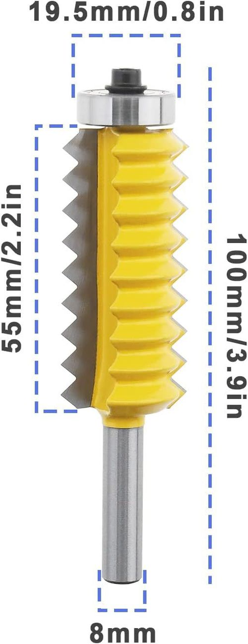 Drill Bit 8mm Shank Tenon Woodwork Cone Tenoning Bit Finger Joint Glue Milling Cutter Raised panel V joint Router Bits
